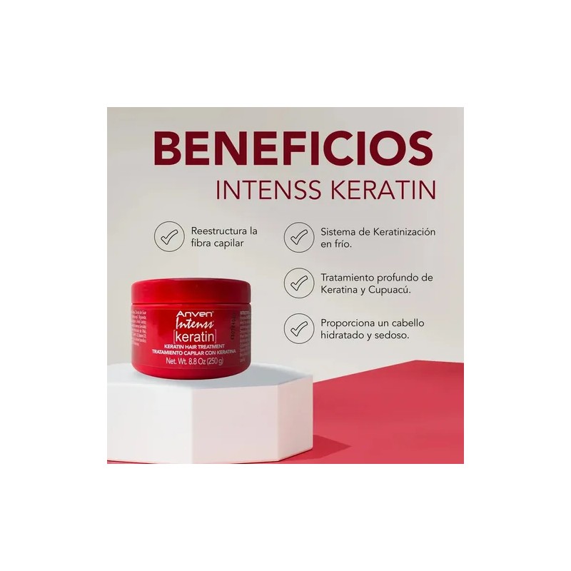 Kit Anven Intess Shampoo + Mascarilla Tratamiento Keratin
