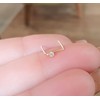 Double Piercing 2 Hole Single Stud Earring Tiny Thin Multiple