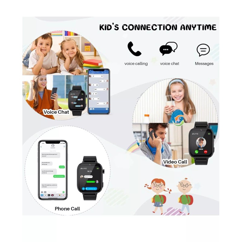 Okyuk Kids Watch, Smart Watch for Kids with SIM Card,