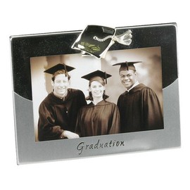2 tone Silverplated Frame - Graduation Photo Frame 4" x 6"