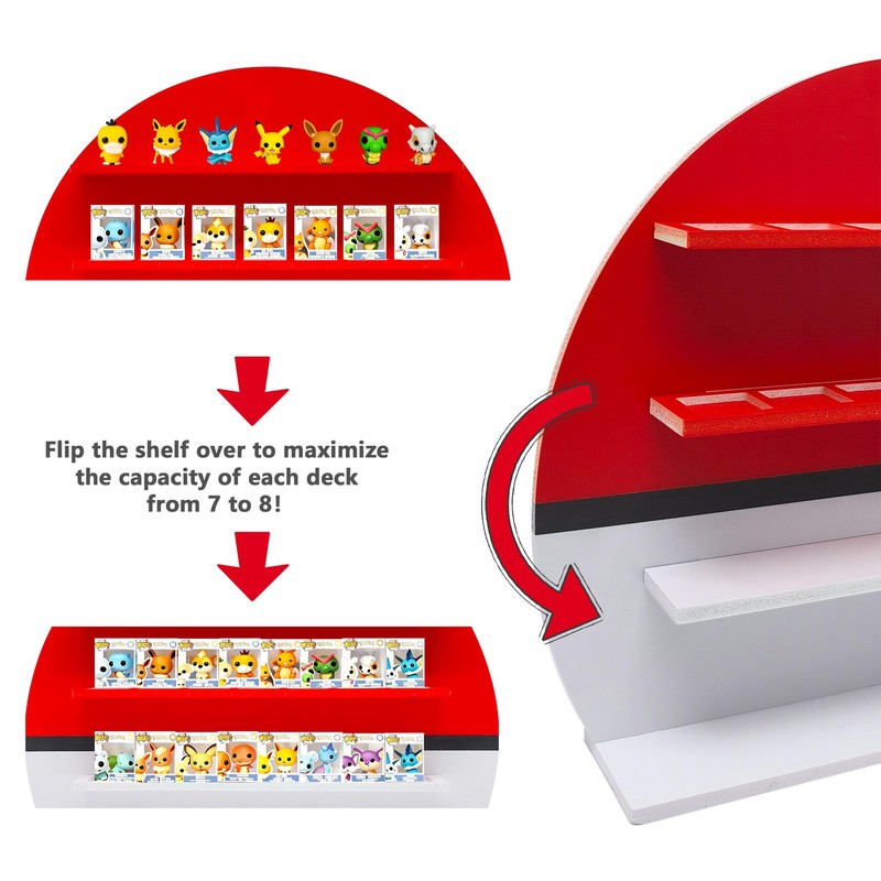 AUFGELD Display Compatible with Funko Bitty, Poke-Mong Series, Organizing Stand