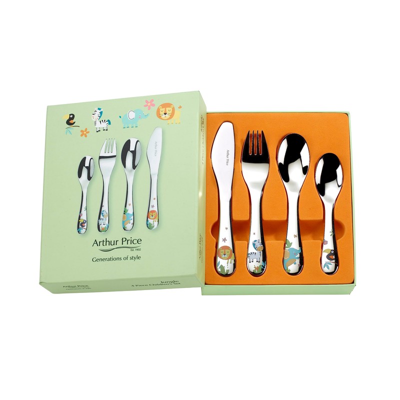 Arthur Price XPCH1017 4 Piece Child's Cutlery Set, Stainless Steel