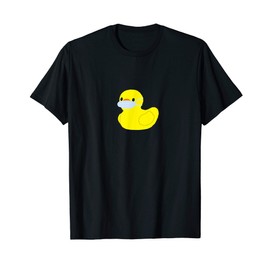 Yellow Rubber Ducky Duck Wearing a Mask Graphic T-Shirt