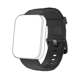 RUIMEN Smart Watch Strap D1 Smart Watch Watchbands 22mm, Replacement Bands Waterproof Adjustable Soft Silicone Smartwatch Bracelet Straps D1 Smart Watch (Black)