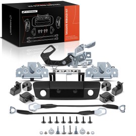 A-Premium 30-PC Tailgate Rebuild Kit Compatible with Ram 1500/2500/3500, 2013 2014 2015 2016, Tailgate Parts Handle Bezel Latch Cable Bushing Bumpers Bracket Bolts