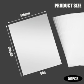 50 Sheet A4 Stencil Paper – Blank Translucent Stencils Sheets for DIY Craft Projects | A4 Templates for Painting, Quilting & More | Reusable Plastic Stencils for Crafting