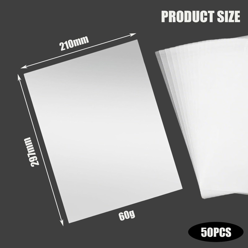 50 Sheet A4 Stencil Paper – Blank Translucent Stencils Sheets