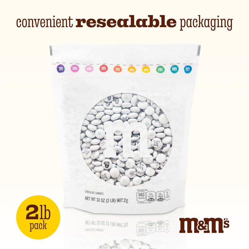 M&M’S WORLD Wedding Themed M&M'S Candy Bulk - 2 lbs