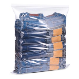 12 Count 18" x 24" Large 5 Gallon Plastic Zipper Storage Bags, 5 Gallon Zip Lock Bags for Storage, Clear Reclosable Storage Bags Great for Clothes, Shoes, Travel (4.72 Mil Thick)
