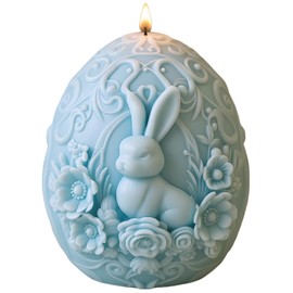 3D Easter Bunny Candle Molds Rabbit Flower Egg Candle Silicone Mold