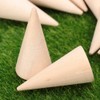 Mini Wooden Christmas Tree Ring Cone Ring Holder: 20 Pieces
