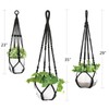 Mkono 3 Pack Macrame Plant Hangers Indoor Different Size Hanging