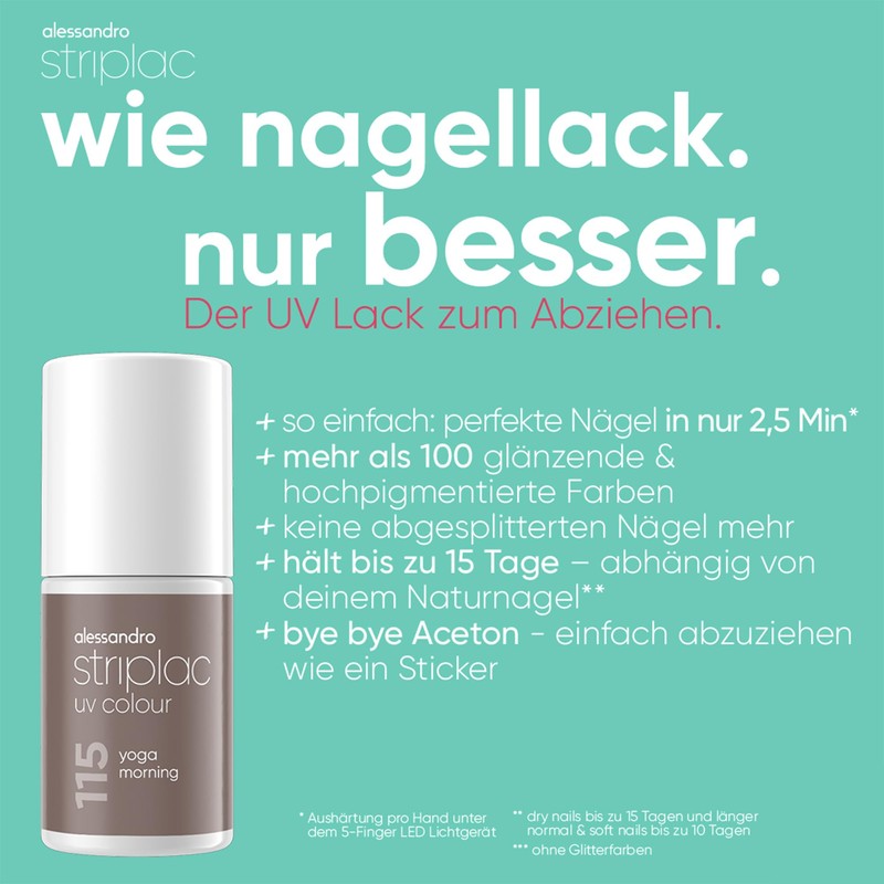 alessandro Striplac UV-Nagellack Inspiring Diamond Glitter - Deckend & Kratzfest