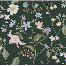 Safiyya Peel and Stick Wallpaper Floral Contact Paper Boho Wall Paper Self Adhesive Removable Wallpaper for Bedroom 197"x17.3" Covering Vinyl Rolls