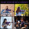 Ceciliec 16 Inch Acoustic Viola Set, Beginner Handmade Varnish Solid