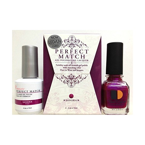 LeChat Perfect Match DUAL SET Soak Off Gel Polish and Dare to Wear Nail Lacquer - Sangria - PMS12