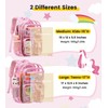 Vorspack Clear Backpack for Girls, Cute Transparent School Bookbag, Pink
