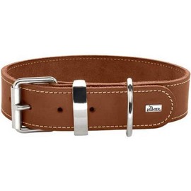 Hunter Aalborg Special Dog Collar with Robust Soft Cowhide Leather and Stylish Stitching
