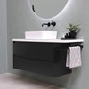 SOTECH TED Aluminium Towel Rail 2-Arm Black Matt (325-487 mm,