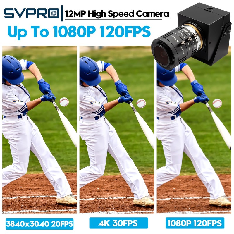 SVPRO USB Camera 1080P 120fps High Speed Camera for Golf