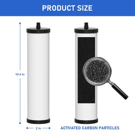 FRC06 Water Filter Cartridge Compatible with Franke FRC06 Still Pure Under-Sink Filtration System FRCNSTR, FRCNSTR100, FRCNSTR-DUO-1, FRCNSTR-DUO-2 Filter Cartridge, 3 Pack