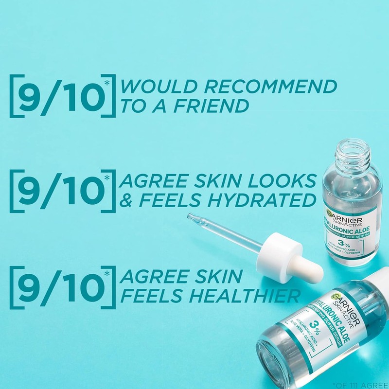 Garnier SkinActive Hyaluronic Aloe Super Serum, Replumps & Hydrates Skin