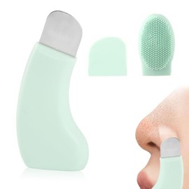 MAYCREATE® Herramienta Removedora de Puntos Negros 3 en 1 con Cepillo Facial de Silicona de Doble Cara y Limpiador Profundo de Poros para Nariz, Barbi