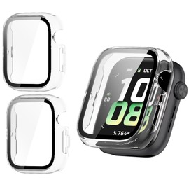 TINGYR Case Compatible with Honor Watch 5, [Pack of 2] PC + Tempered Glass to Protect the Screen, Anti-Drop, Protective Case Compatible with Honor Watch 5