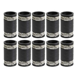 Supply Giant 1 inch Flexible coupling, Black, 10 Pack