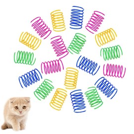 Xzhixiao 20-teiliges Katzenfederspielzeug-Set, Featured Plastikspulenfeder, Neuheit Haustier Spielzeug, Katze Farbe Spulenfeder Spielzeug. Haustier Spielzeug Begleiter.