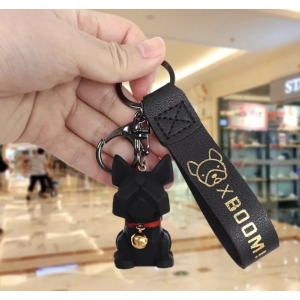 X Boom Super Cute Punk Frenchie French Bulldog Keychain/Charm