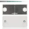 DARKGUARD Reflectors,Stick On Reflector White Rectangula Rear Reflectors Screw Fit