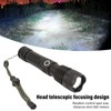 Strong Light Flashlight Aluminum Alloy USB Rechargeable Telescopic Zoom White