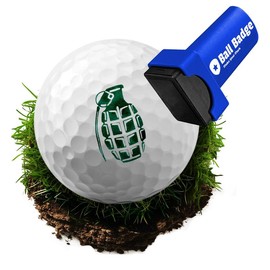 HODL 21 Ball Badge Golf Ball Stamp - Self-Inking Marker for Identifying Balls - Durable Design - Stocking Stuffer Holiday Gift - Golfer Equipment:_Green Grenade