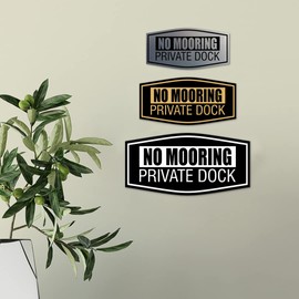 Fancy No Mooring Private Dock Sign (Blue) - Large