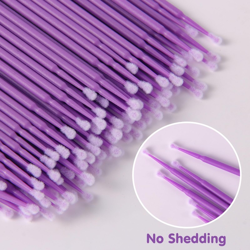 Asnfanl 400PCS Disposable Micro Swabs for Eyelash Extension, Micro Cotton