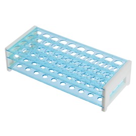 YOKIVE Test Tube Stand Polypropylene Test Tube Holder Suitable for 15-18mm Lab Test Tubes Blue 40 Socket