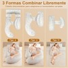 Almohadas de Embarazo para Dormir, Ergonómica, Blanquecino
