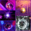 Disco Ball with Motor and Light, 5/8/10/15 RPM Variable Rotating