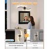 NIORSUN 27.6 Inch Battery Operated Wall Sconce Set of 2,