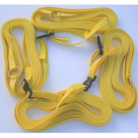 Home Court 1-inch Adjustable 8-Meter (26.3' x 52.6') "Short Court Sand Setup Line for Traditional Volleyball Courts; Full Court Size for Beach Volleyball Courts; M817AS (Yellow)