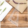 Operitacx 5sets Transparent Triangle Ruler Set for Students Multifunctional Measuring