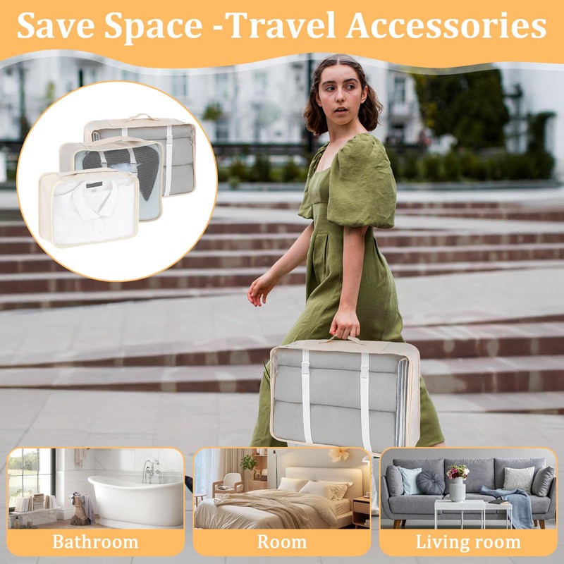 12 Pcs Packing Cubes for Suitcase Travel Luggage Bags Bulk