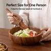 8 Inch Wooden Salad Bowl, Walnut Wood Serving Bowl for