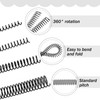 100 Pack Plastic Spiral Binding Coils 4:1 Pitch Spiral Binding