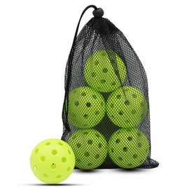 Magicorange Pickleball Balls, 6 Pack 40 Holes Outdoor Pickleballs, High Elasticity & Durable Pickle Balls for All Style Pickleball Paddles (Green)
