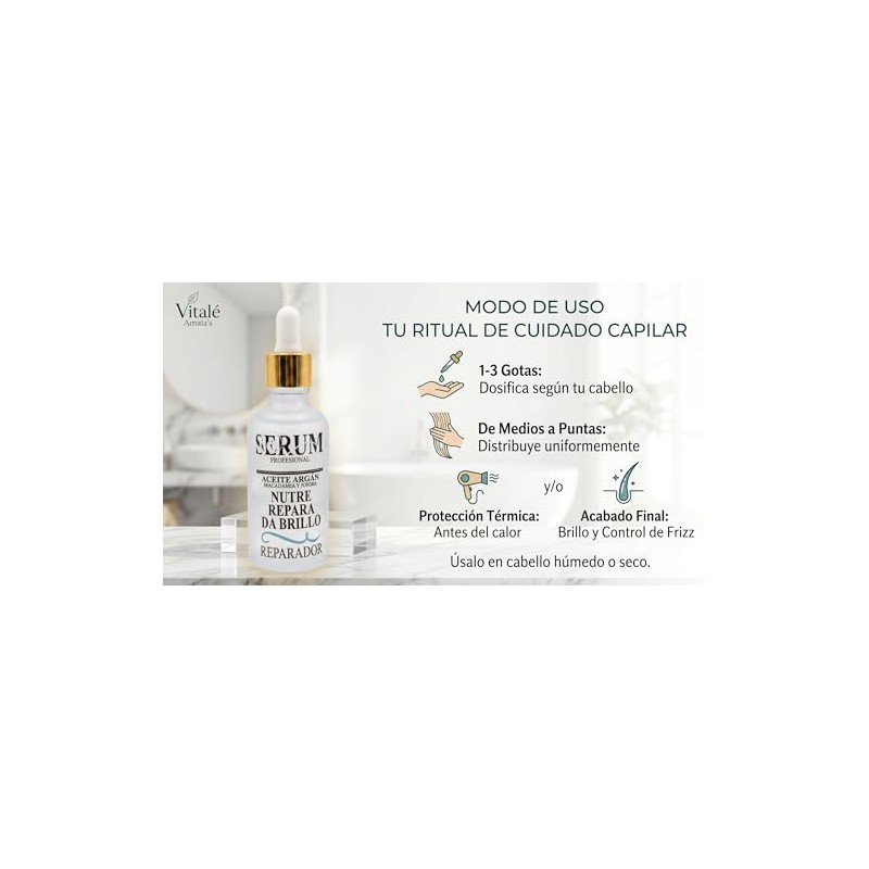 Sérum Capilar Anti Frizz con Protector Térmico AMAIA’S 80 ml