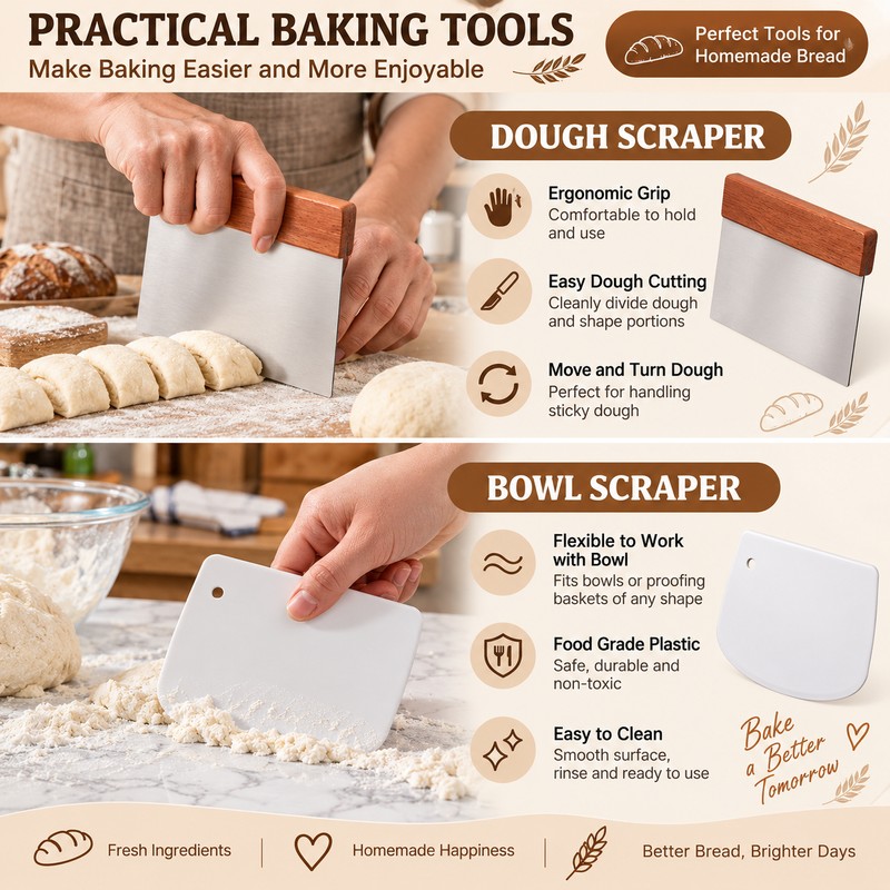 10-Inch Oval Banneton Proofing Basket Set for Sourdough Baking –