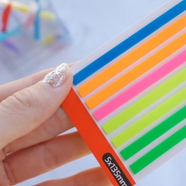 Fixo Notes | Marker Strips | Neon Colours | 160 Strips | 5 x 135 mm | Translucent Plastic | Repositionable | Perfect for Marking and Marking Pages of Notes and Oppositions