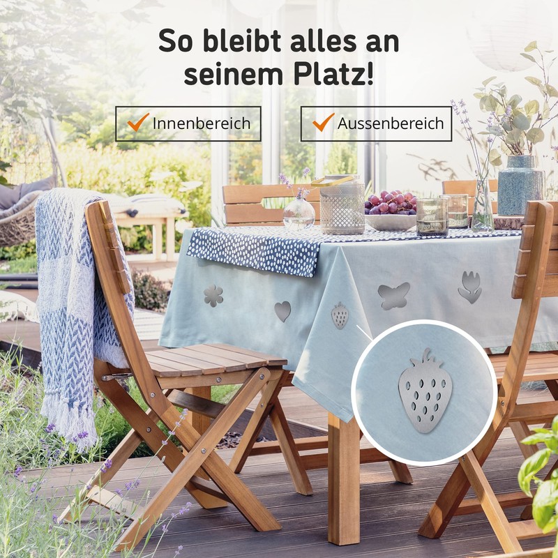 Marzoon 4 Magnetic Tablecloth Weights Made of Stainless Steel, Tablecloth